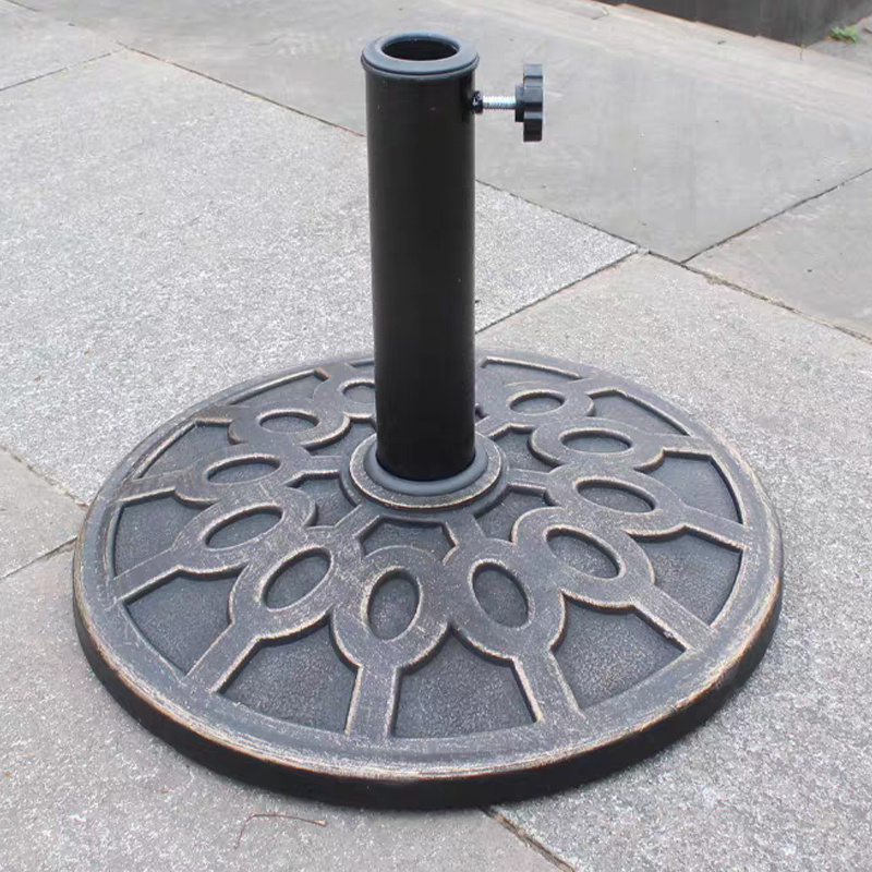 Customized cast iron beach umbrella base Resin base outdoor Center pillar umbrella base