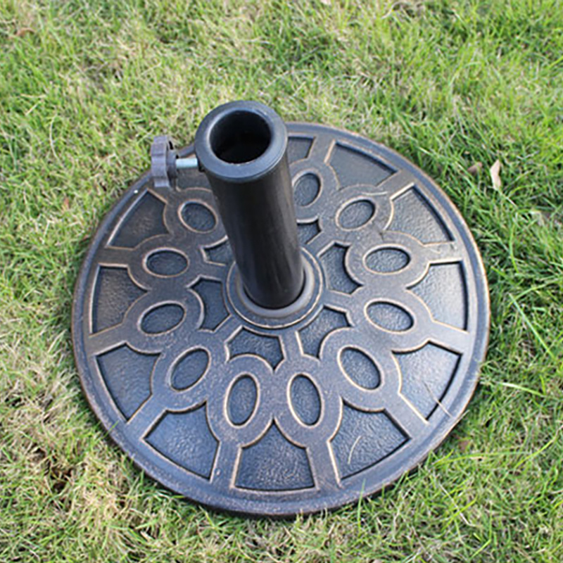 Customized cast iron beach umbrella base Resin base outdoor Center pillar umbrella base