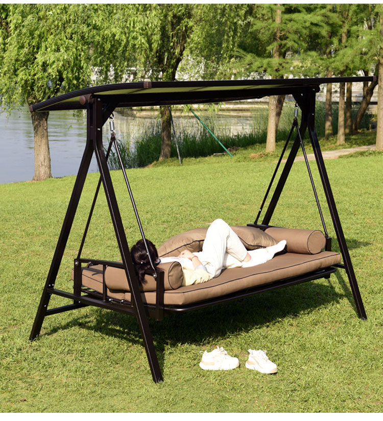 Wholesale modern design outdoor garden gazebo canopy swing bed for adults