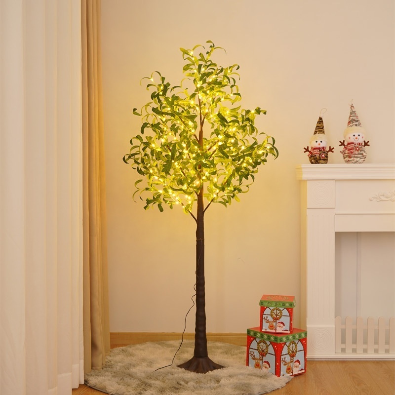 Olive leaf tree light led living room courtyard landscape home decoration Christmas party scene layout luminous