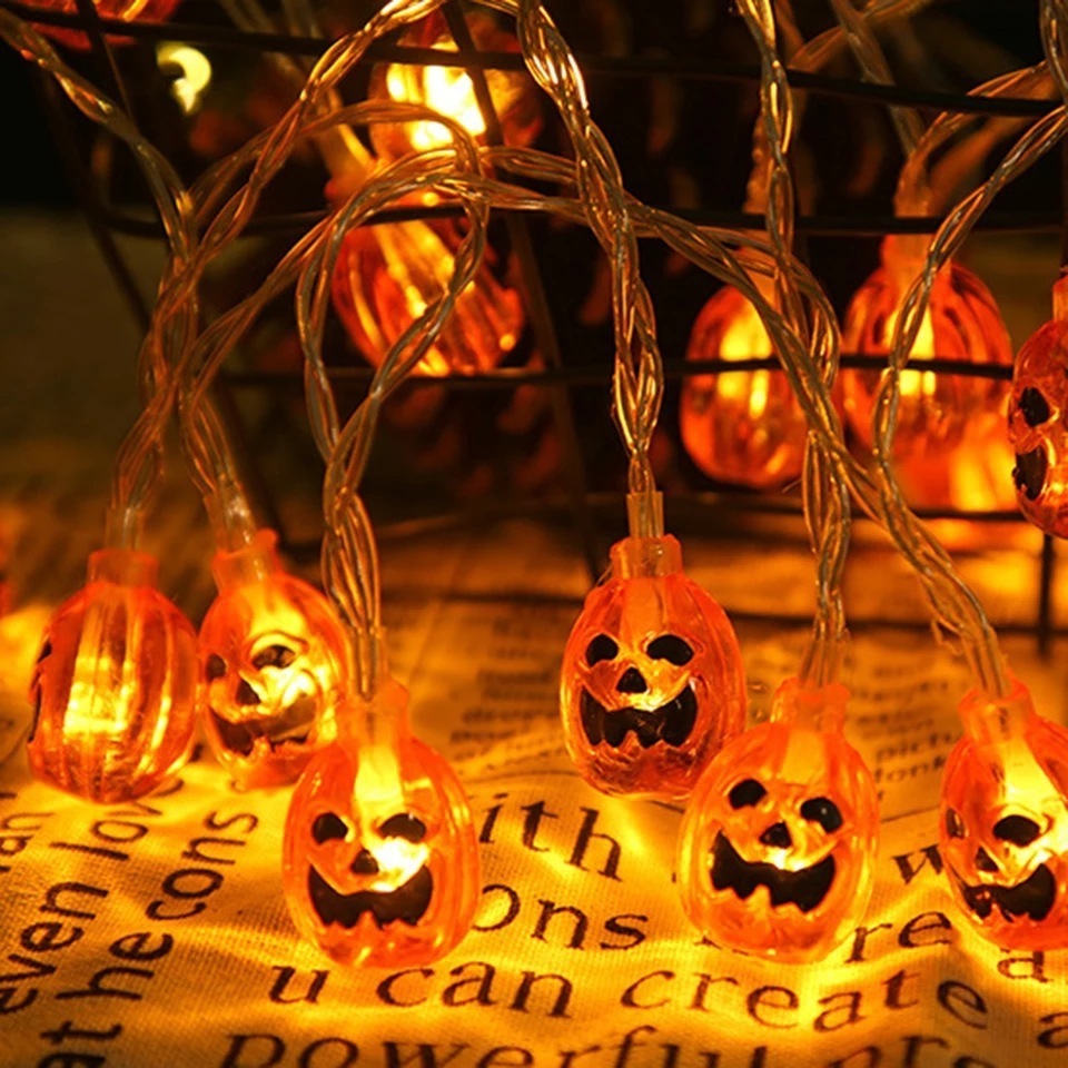 Party Decoration 3m Halloween String Lights Led Skeleton Ghost Pumpkin Led Lamp Garland Lantern String Lights For Halloween