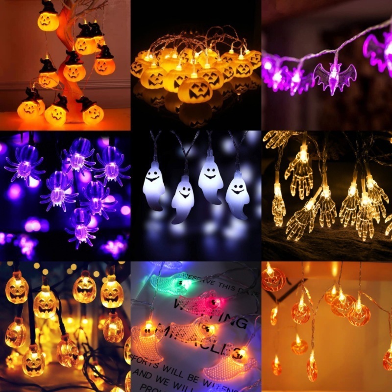 Party Decoration 3m Halloween String Lights Led Skeleton Ghost Pumpkin Led Lamp Garland Lantern String Lights For Halloween