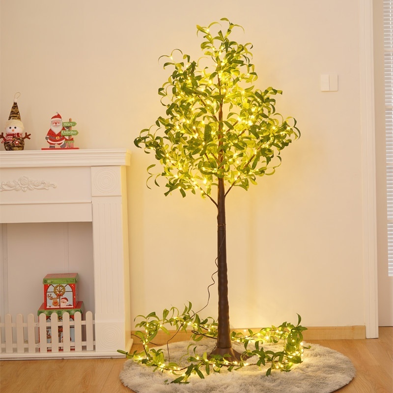 Olive leaf tree light led living room courtyard landscape home decoration Christmas party scene layout luminous