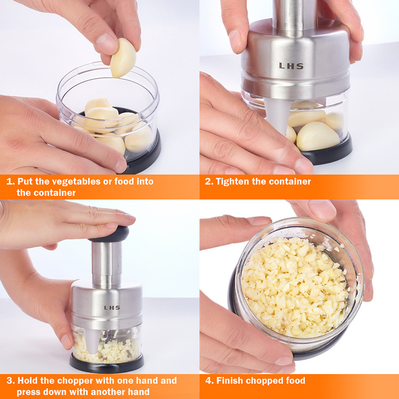 Kitchen Machines  Garlic Grater Press With Manual Ginger Vegetable Chopper Onion Chopper Slicer