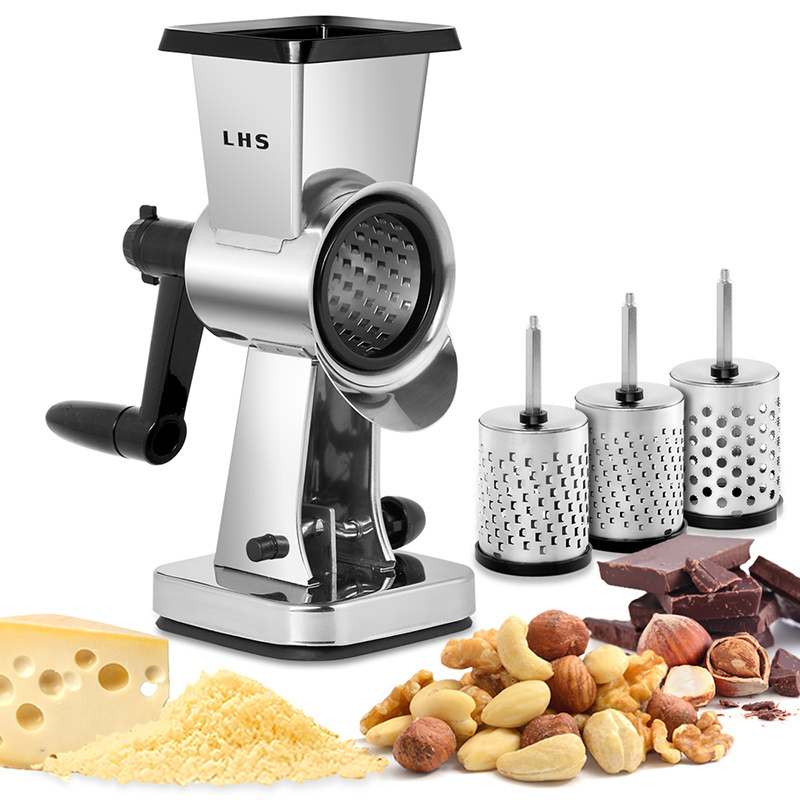 Kitchen Use Stainless Steel 3 blades chocolate, nuts, parmesan, pistachio, almonds, ginger, garlic cheese grater