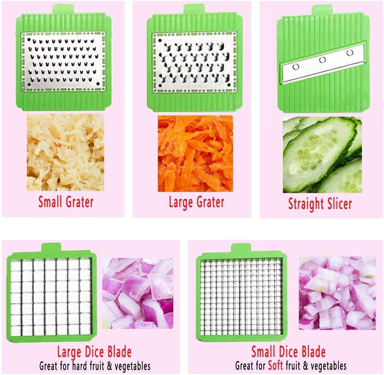 5 In 1 Kitchen Gadget Veggie Slicer Salad Cutter  Mandoline Slicer Potato Slicer