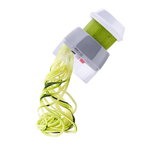 Handheld Spiralizer 4-in-1 Vegetable Spiralizer Slicer Food Salad Cutter Hand Held Spiral Slicer Zucchini Noodle Maker