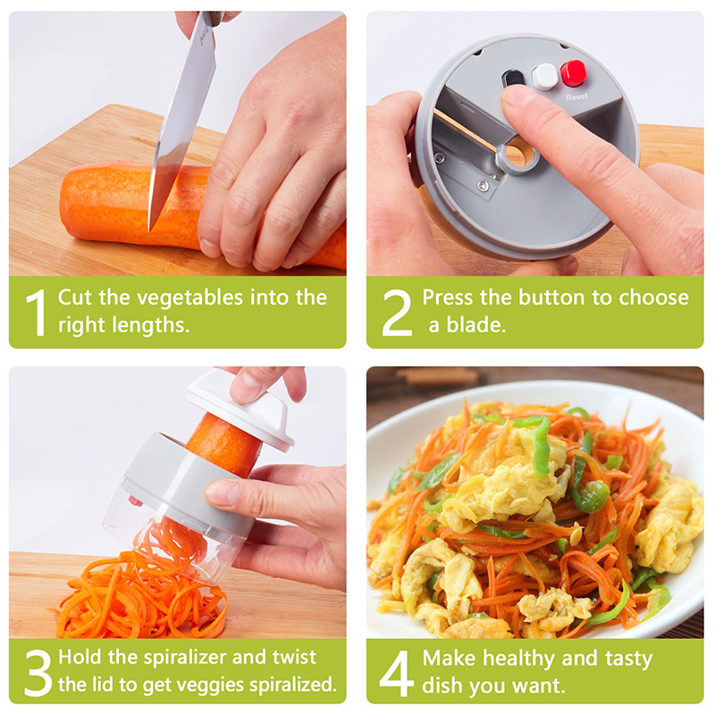 Mini Kitchen Cooking tools Vegetable Shredder Carrot Cucumber Slicer Vegetable Spiral grater, Cheese Grater