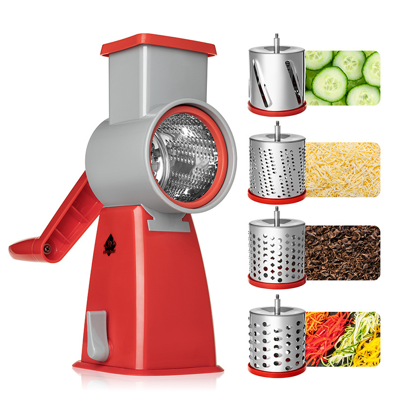 Professional salad maker manual slicer shredder, vegetable grater cheese grater salad shooter