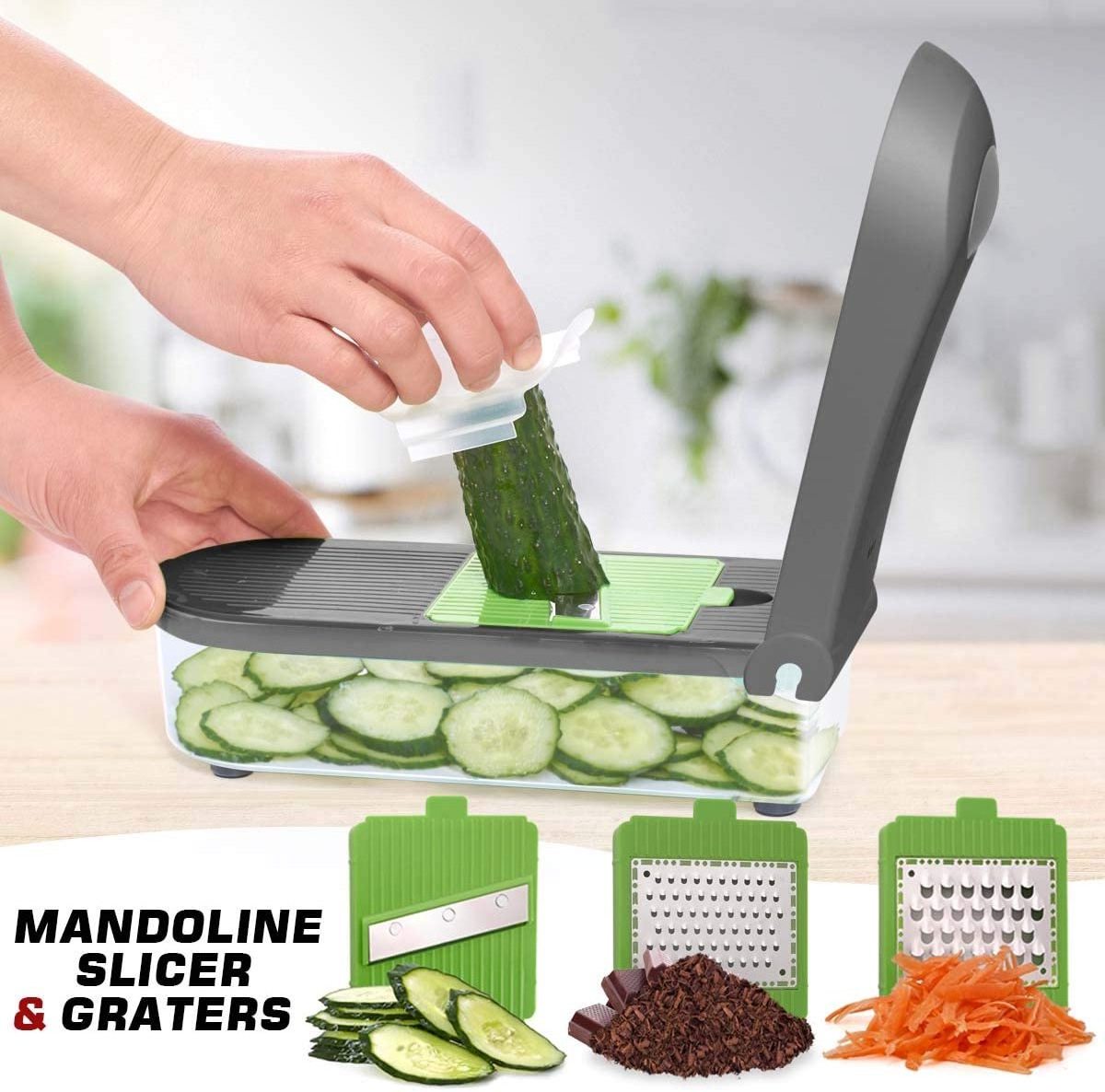 5 In 1 Kitchen Gadget Veggie Slicer Salad Cutter  Mandoline Slicer Potato Slicer