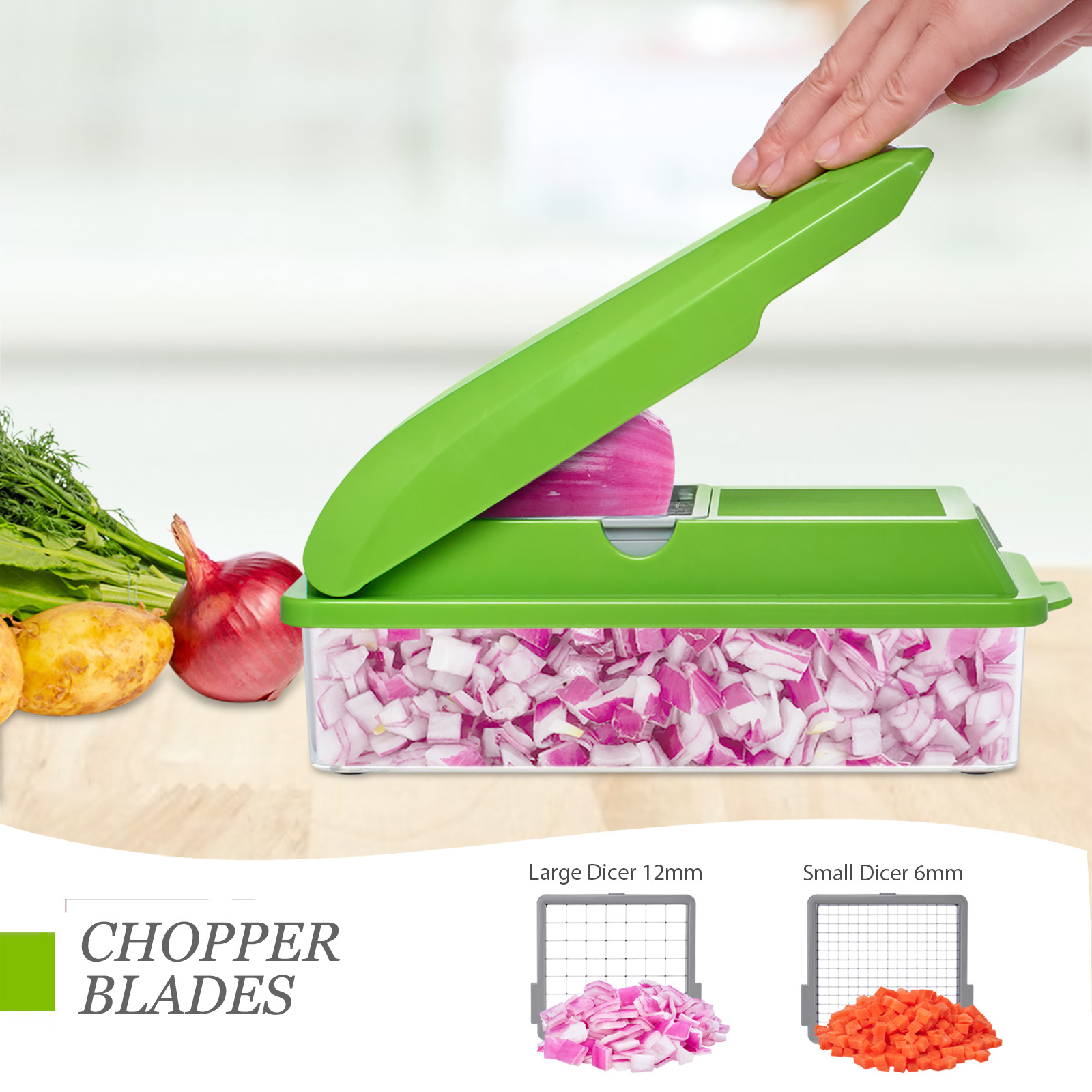 Kitchen tool 5 in 1 Multifunctional Vegetable Chopper Mandoline Slicer Salad Chopper