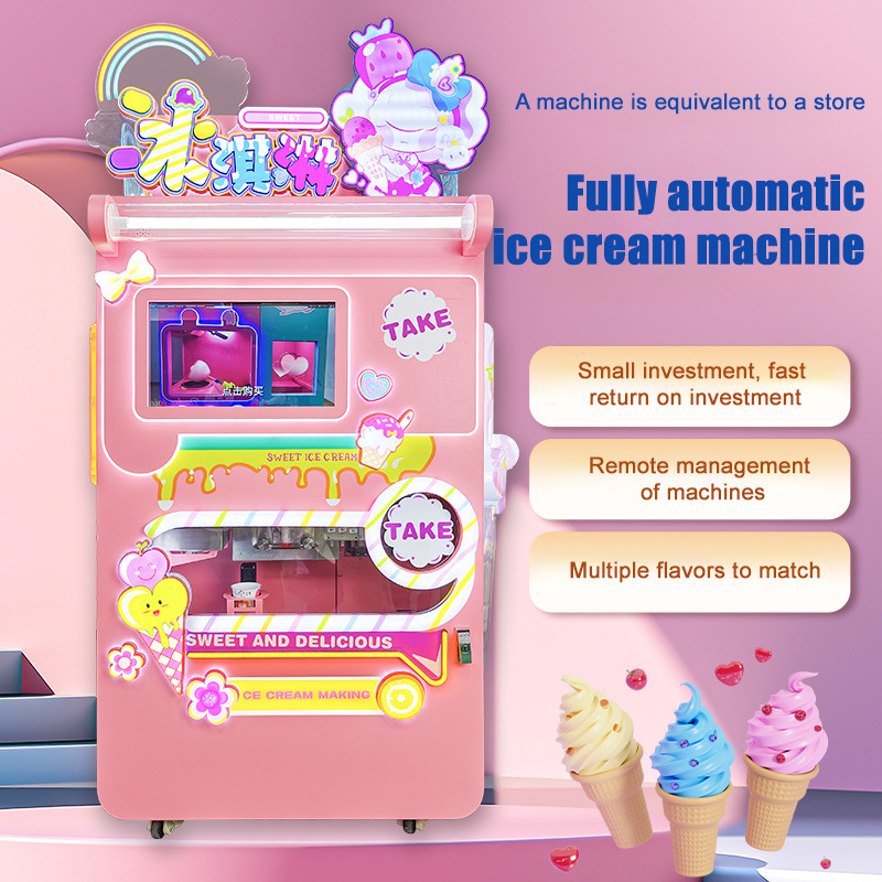 Adjustable Temperature Ice Cream Machine Frozen Yogurt Food Frozen Vending Ice Cream Machine