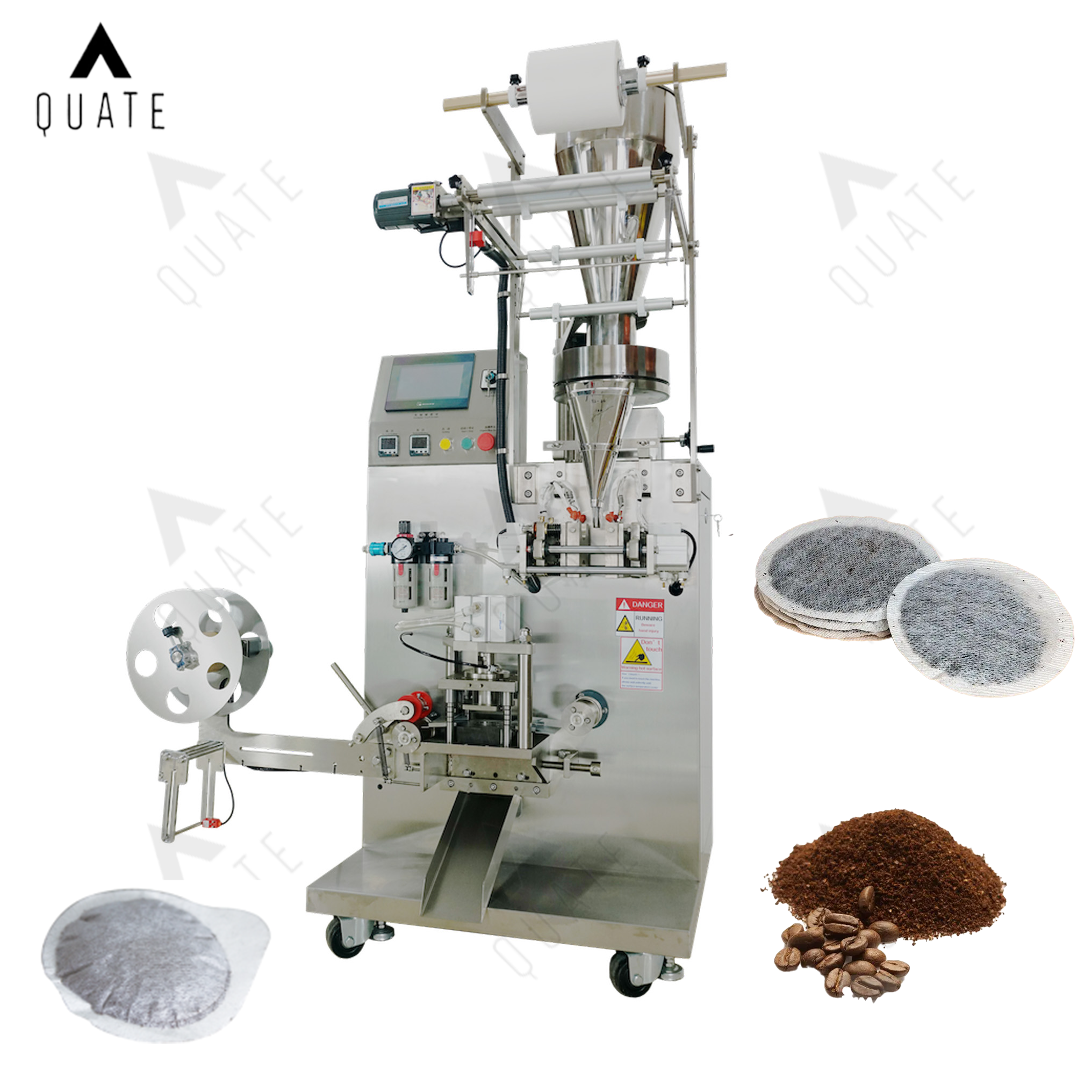 Fully automatic tea bag packing machine coffee puck packaging machine Round mouth tea packaging machine