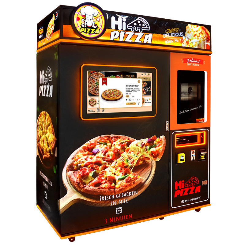 Pizza Hot Sale For Instant Hot Food With Barking Oven Full Automatic Pizza Vending Machine