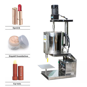 15L 30L Pneumatic One Nozzle Vertical Lipstick Filling making Machines With Heating Stirring Lip Gloss Viscous Filler