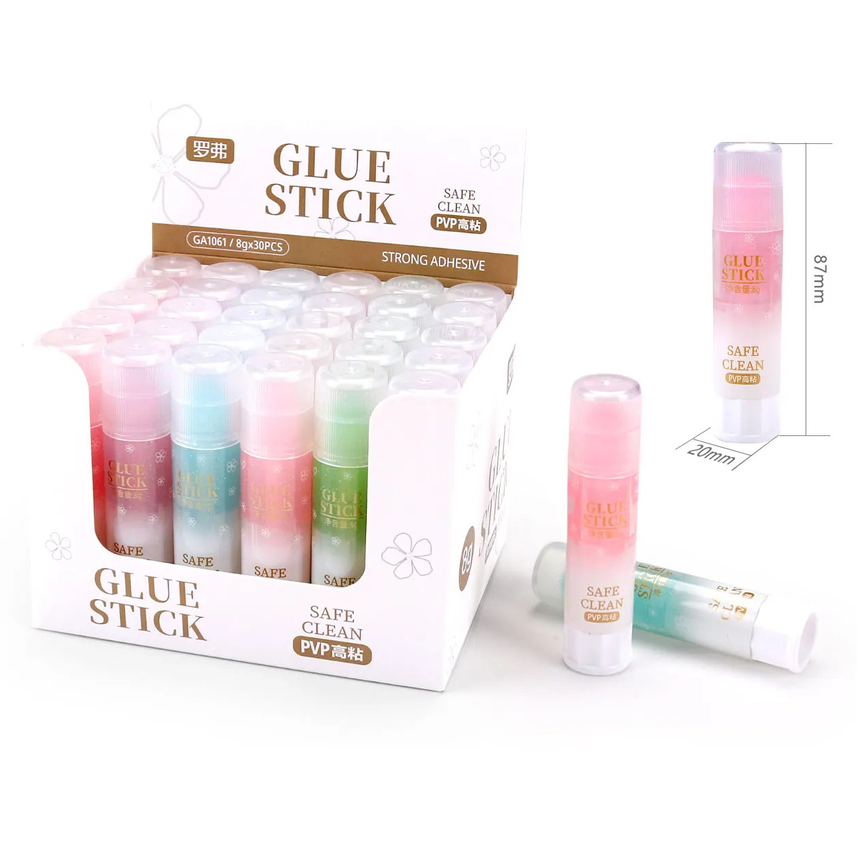 Compact paper glue stick Translucent lipstick 8g solid glue stick school glue sticks