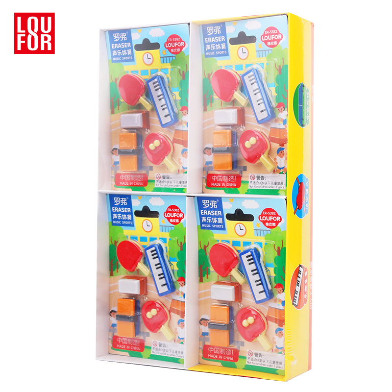 Sports Ball shape Puzzle Football Basketball Fun Erasers for Kids Classroom School 3D Mini Cute