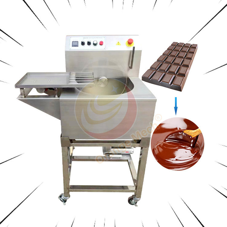 Tabletop Commercial Molding 15kg Wheel Chocolate Enrobing Table Temper Machine to Melt Chocolate