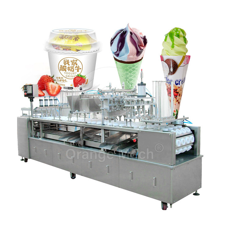 ORME Small Juice Liquid Paste Ice Cream Quick Pack Cup Automatic Pneumatic Yogurt Fill Seal Machine