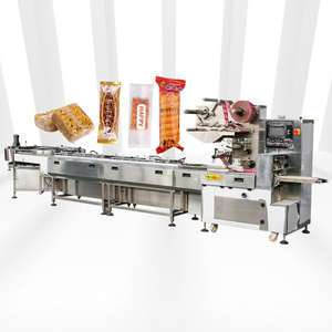 Flat Lollipop Manufacture Tamarind Popping Candy Automatic Flow Chocolate Bar Sweet Pack Machine