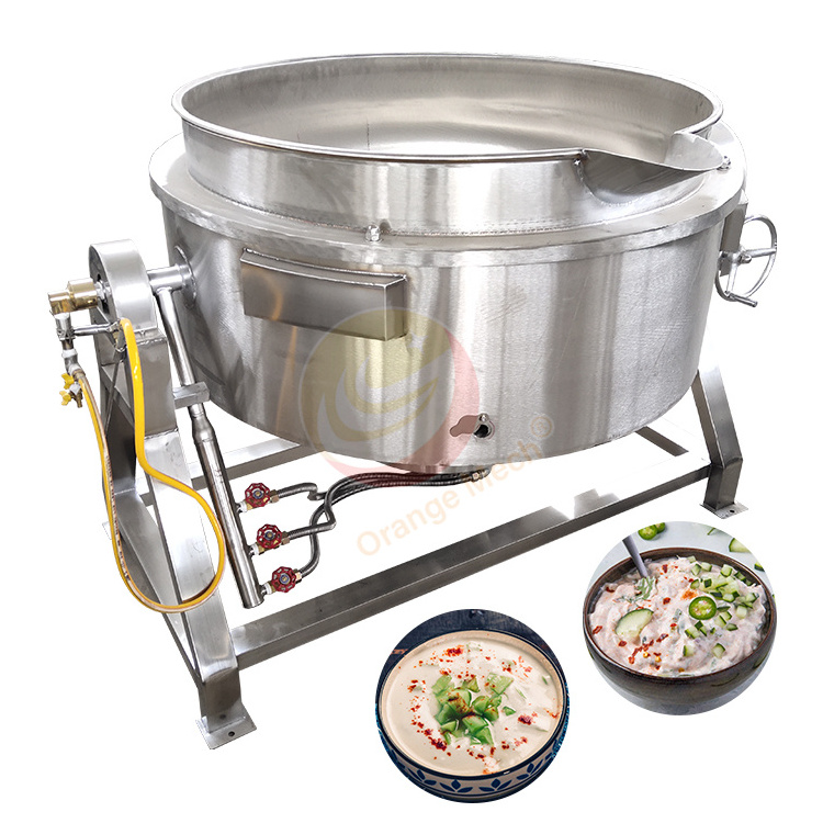 ORME Industrial Steam Gas Cook Mixer Pot Fruit Jam Sauce Make Machine Strawberry Paste Jacketed Kettle with Agitator