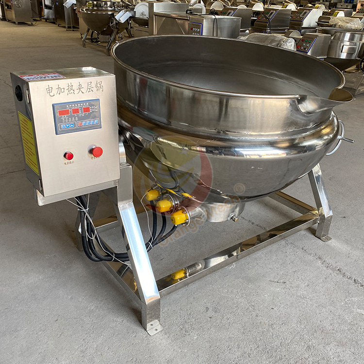 ORME Industrial Steam Gas Cook Mixer Pot Fruit Jam Sauce Make Machine Strawberry Paste Jacketed Kettle with Agitator