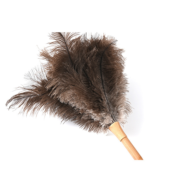 Chinese First Class Finely Processed Home Cleaning Use Grey Ostrich Feather Duster