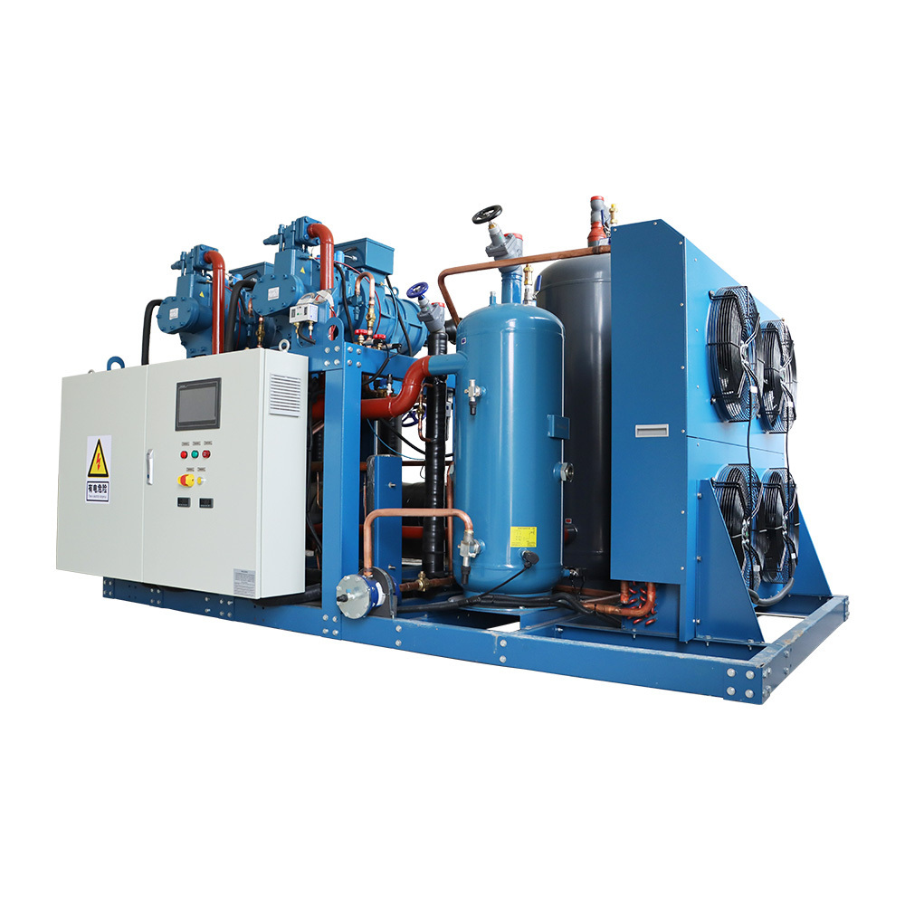 High-Efficiency 3HP-10HP Screw Compressor Condensing Units, Air Cooled, Multiple Heads, Suitable for Various Refrigerants