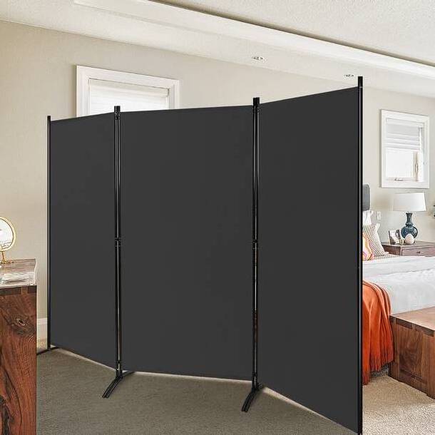 Portable 3 panel room divider Slide Folding office Moving Partition Wall