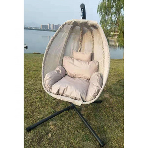 Luxury Patio Easy Cleaning rattan swing chair garden set patio swing hammock