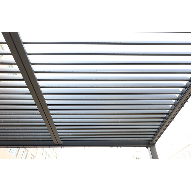 Outdoor Garden Waterproof Pergola Opening Louvered Pergola Roof Garden Gazebo