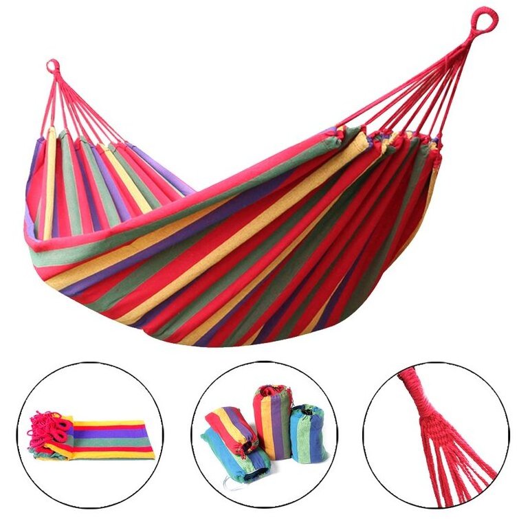 Custom Nylon Double Camping Hammock Tree Hammock Portable Parachute Hammocks