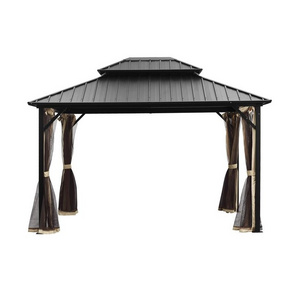 Factory Wholesale house pavilion metal roof aluminium outdoor grill pop up pavilion hardtop gazebo