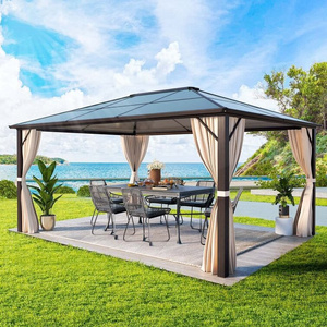 High Quality Outdoor Patio Pergola 3.5x3.5m Gazebo Tent Easy To Assemble Garden Gazebo With Mosquito Netting