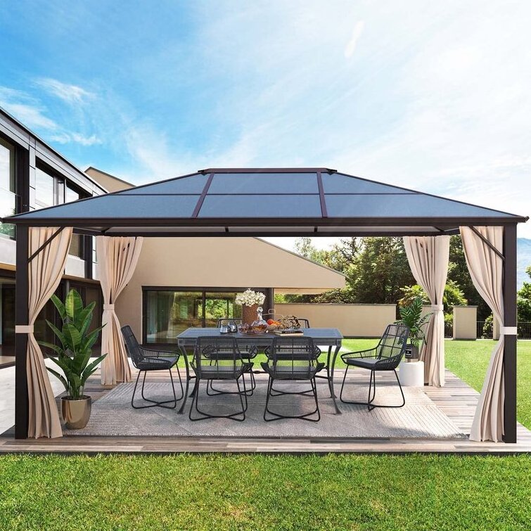 High Quality Outdoor Patio Pergola 3.5x3.5m Gazebo Tent Easy To Assemble Garden Gazebo With Mosquito Netting