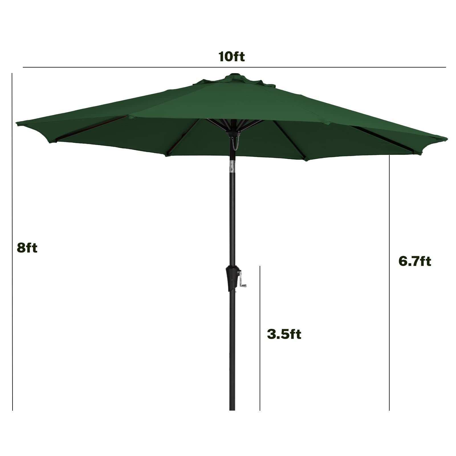 Outdoor Garden Steel Parasol Umbrella Customized Color Garden Sun Bleach Shaded Parasol Patio Umbrella With Bases Parts