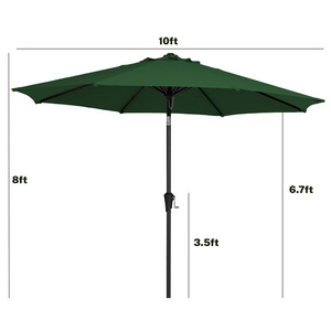 Outdoor Garden Steel Parasol Umbrella Customized Color Garden Sun Bleach Shaded Parasol Patio Umbrella With Bases Parts