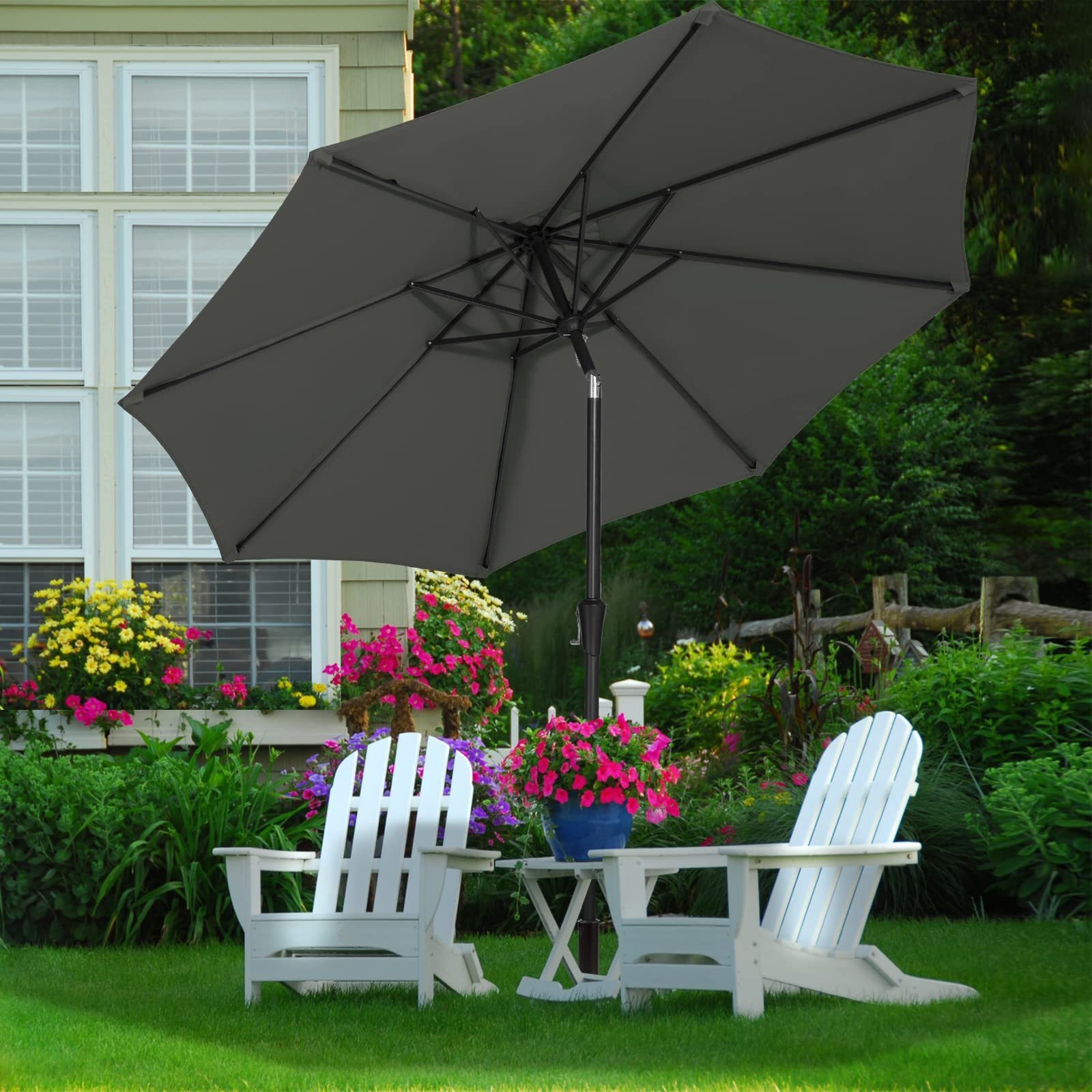 Custom  Aluminum Patio Parasol Beach Outdoor Beer Garden Sun Market Umbrella