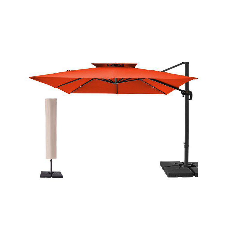 New Arrival Leisure Outdoor Umbrella Garden Parasol Cantilever Umbrella With Push Button Tilt And Crank