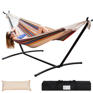 Natural Material Portable Hammock Outdoor Hammock Swing Chair Folding Camping Double Hammock With Stand