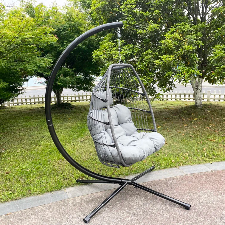 Outdoor Patio Hanging Egg Swings Chair Gardeon Outdoor Furniture Egg Hammock Hanging Swing With Metal Stand