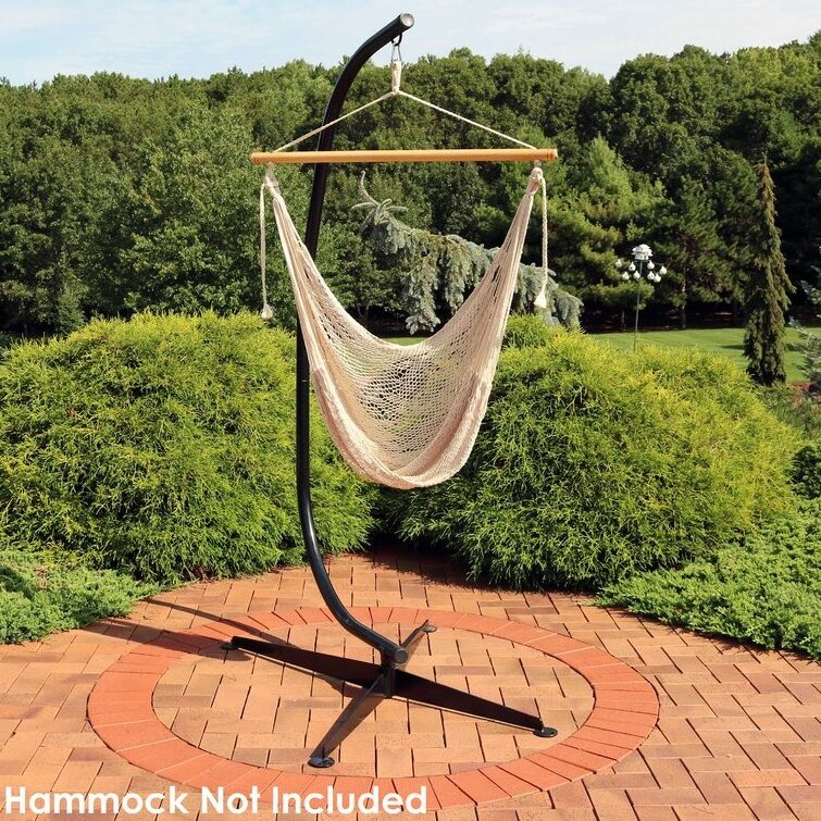 Garden Hammock Air Porch Swing Chair C Shape Solid Steel Frame Stand