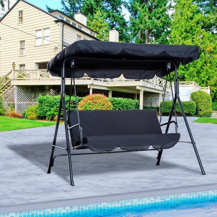 Top Quality 3 Seat Patio Swing Garden Chair Outdoor Furniture Waterproof Swing Chair With Canopy