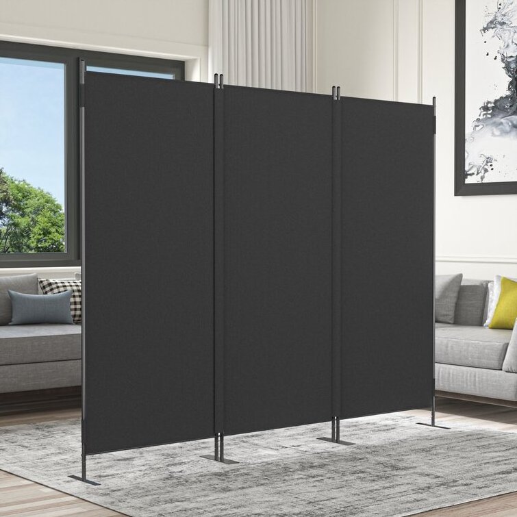 Portable 3 panel room divider Slide Folding office Moving Partition Wall