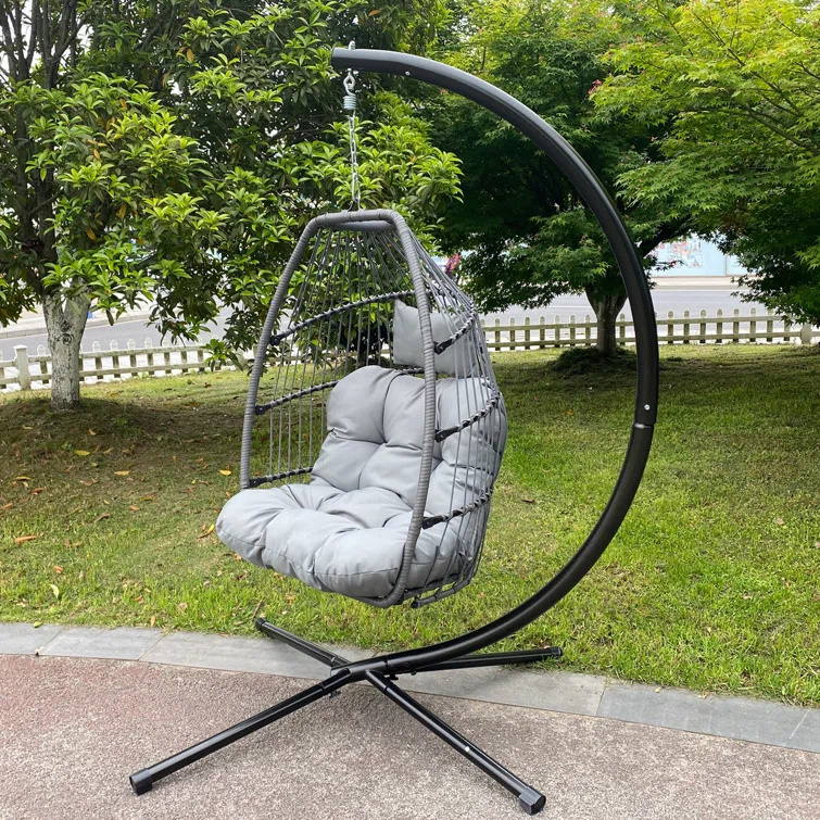 Outdoor Patio Hanging Egg Swings Chair Gardeon Outdoor Furniture Egg Hammock Hanging Swing With Metal Stand