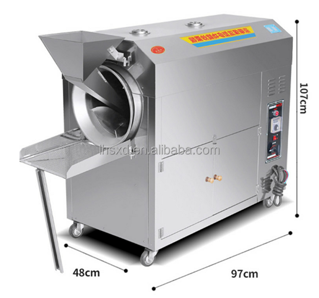 25kg 50kg 100kg Cheap price commercial nuts roaster machine / Cashew nut& peanuts roasting machine/small stainless steel roaster