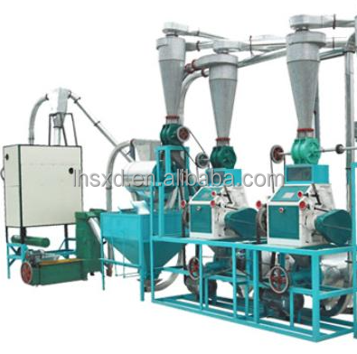 300-1000kg per hour wheat maize corn flour milling making machine/Grain flour mill plant production line