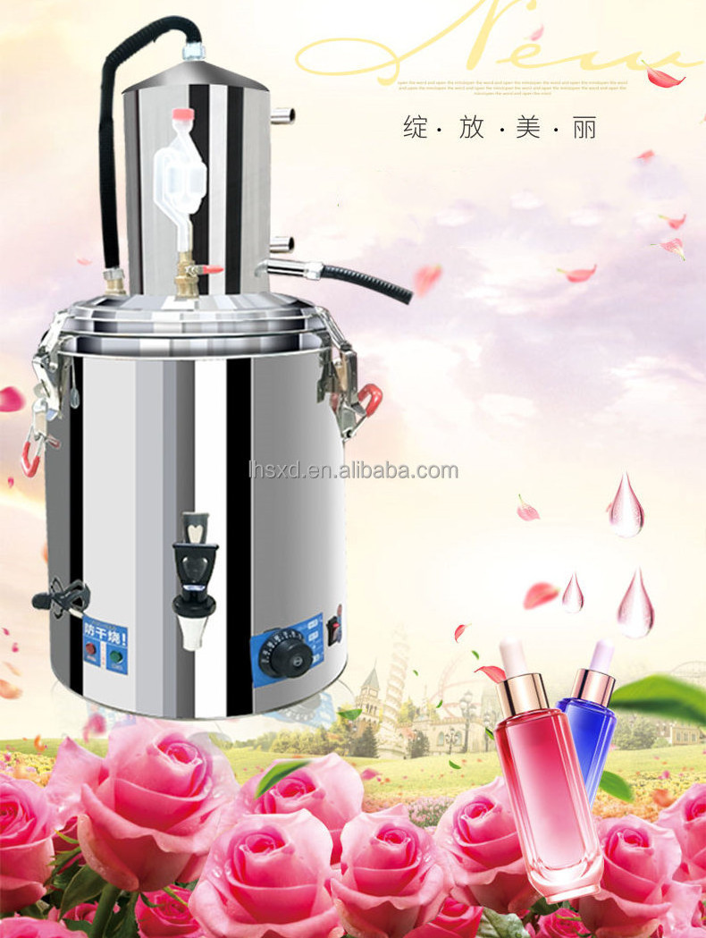 30L 40L 50L 60L Water Hydrolat Distiller/Stainless Steel Laboratory Distilled  Machine/Flowers and plant essential oil extractor