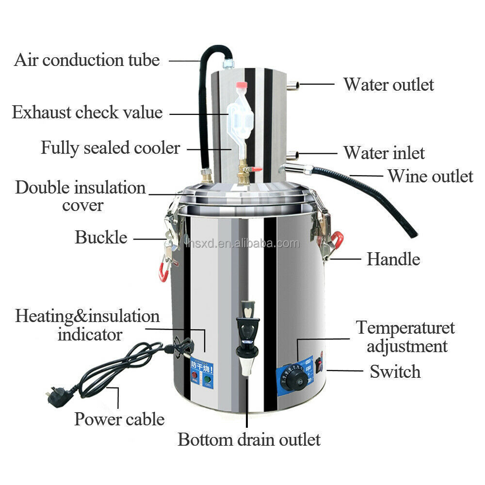 30L 40L 50L 60L Water Hydrolat Distiller/Stainless Steel Laboratory Distilled  Machine/Flowers and plant essential oil extractor