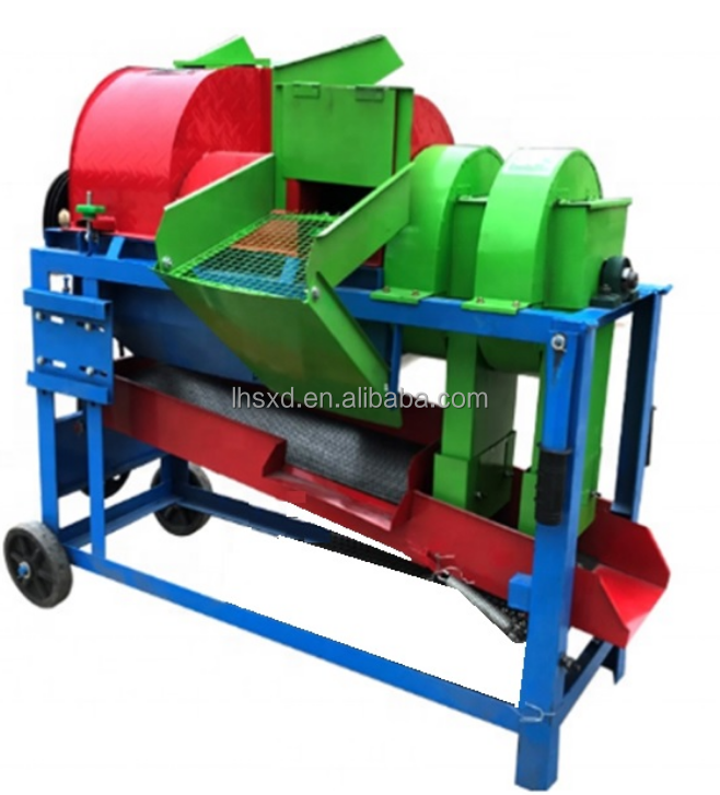 Multi-function Diesel Or Electric Small Scale Sorghum Soybean Paddy Rice Wheat Peeler /Corn Sheller Thresher Machine